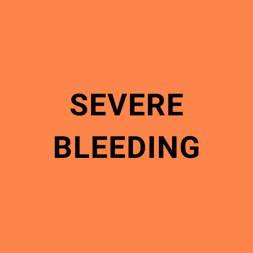 Image showing the words "Severe Bleeding".