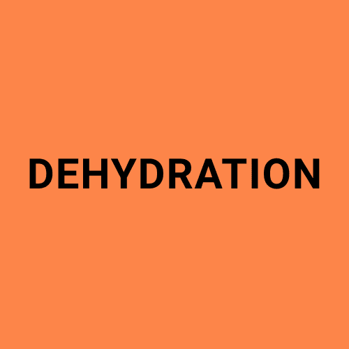 Image showing the word "Dehydration".
