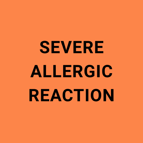 Image showing the words "Severe Allergic Reaction".